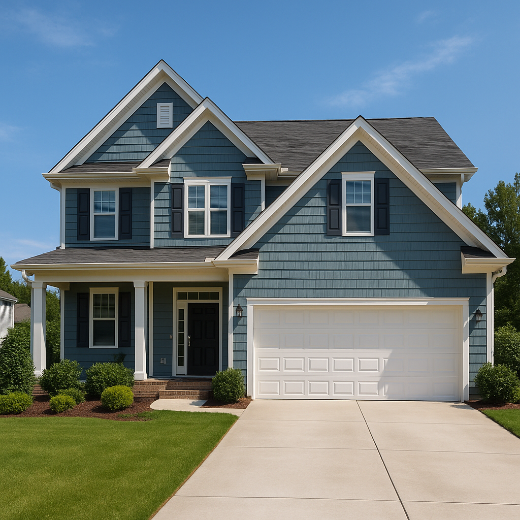 Fort Mill, SC residential home with a two-car garage